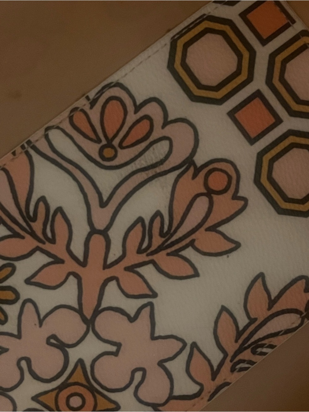 Tory Burch Cream Canvas Floral-Print Tote with Tan Leather Handles - Picture 13 of 15